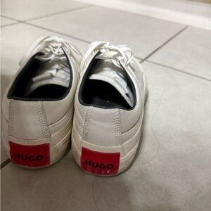 HUGO Kids White Sneakers with Red Accents